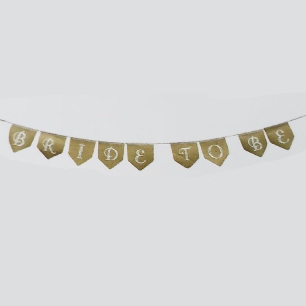 Bride To Be Burlap Banner
